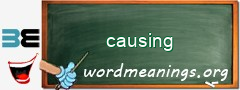 WordMeaning blackboard for causing